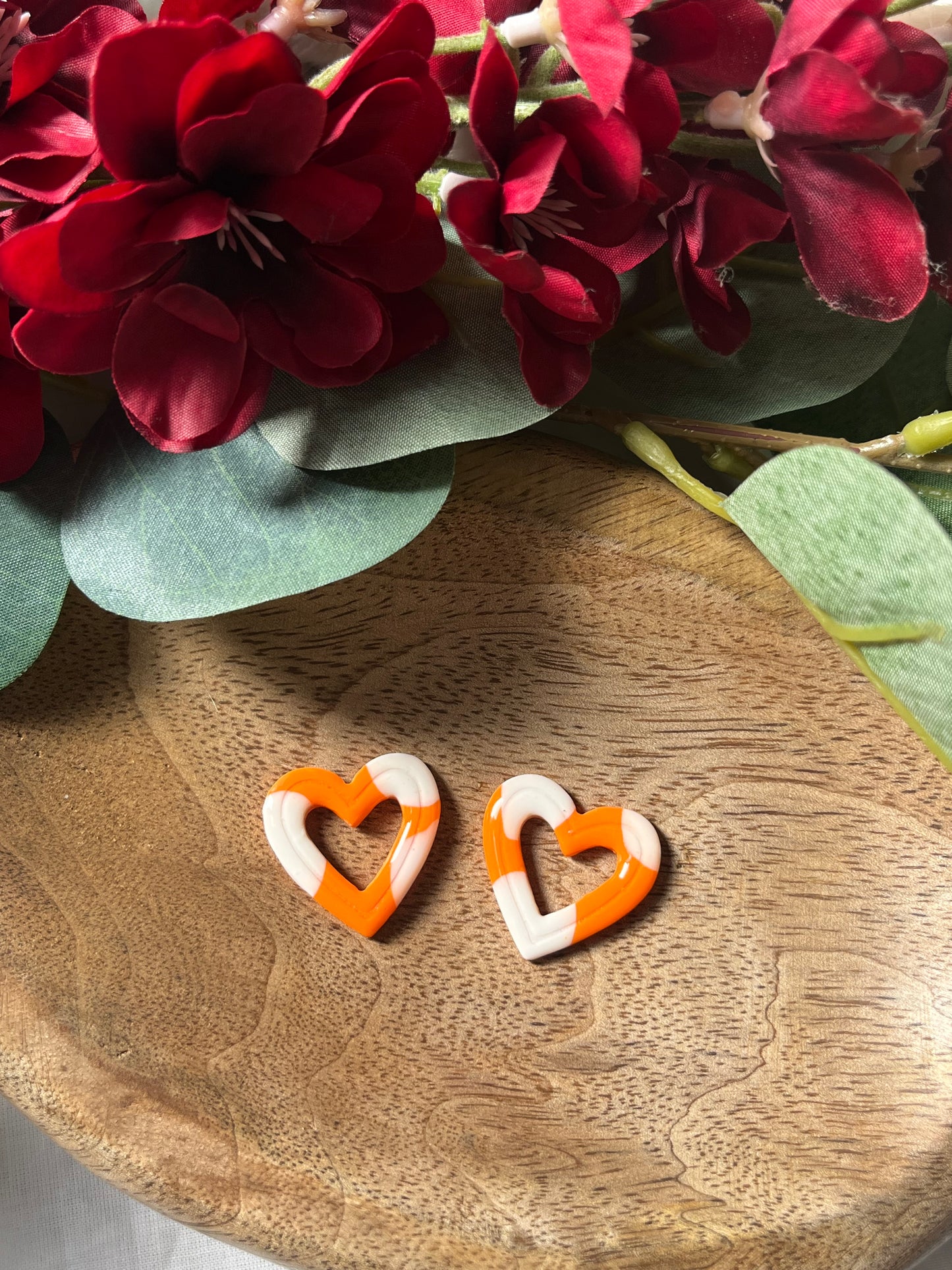 Cœur Orange & Blanc